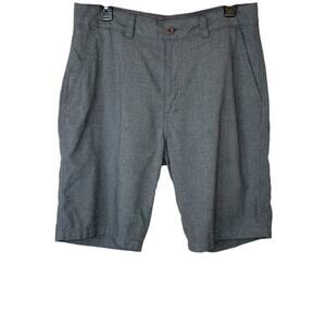 O'NEILL 9.5" Flat Front Chino Shorts 21" Outseam in Grey Men's 32" Waist